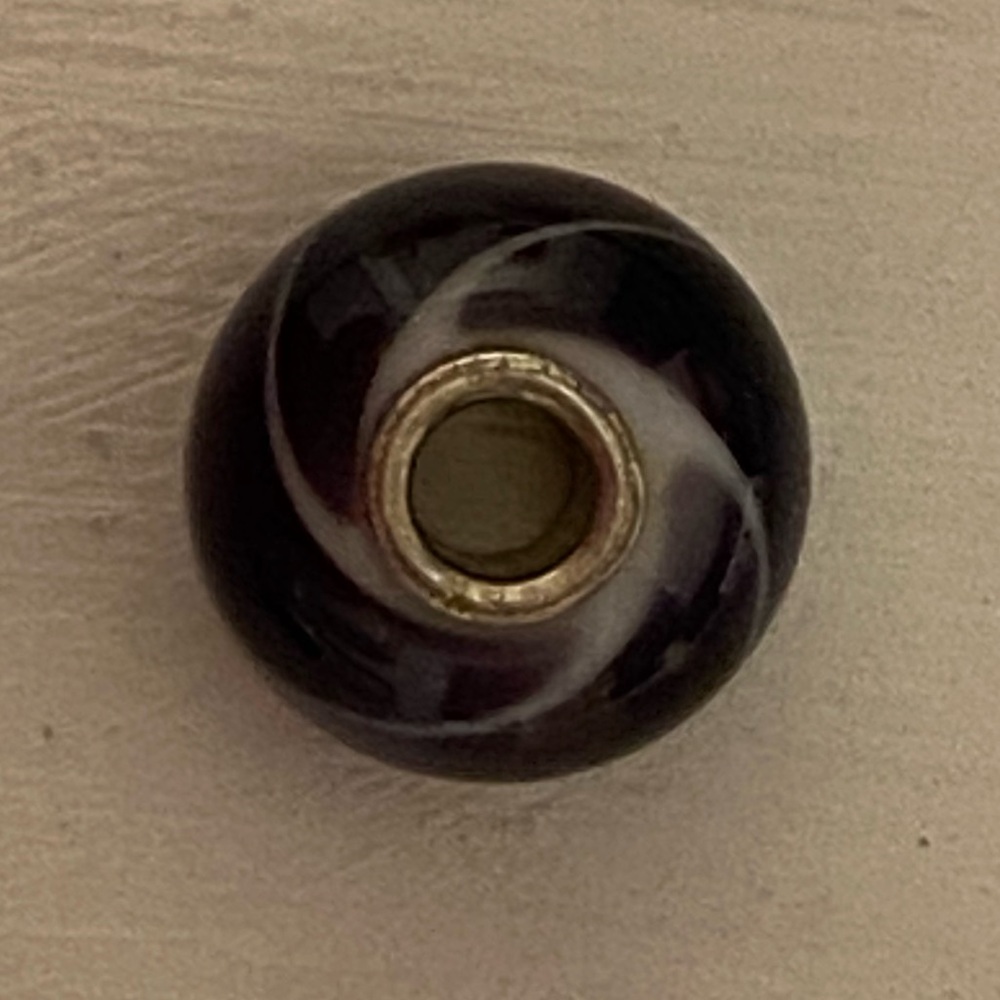 Trollbeads Sterling Bracelet+ Clasp + Glass Bead L 7.5” - Picture 7 of 8